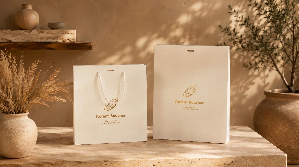Sac en papier blanc